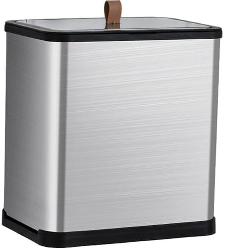 Cubo De Basura De Cocina Colgante, Cubo De Basura De Acero Con Tapa Para Residuos De Alimentos, Para Colgar En La Puerta Del Gabinete O Montar En La Pared Con Ganchos, Para Debajo Del Fregadero, Baños