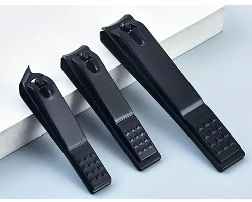 HealthyMoov kit de 3 coupe-ongles en acier inoxydable pour hommes et femmes - Lot de précision robuste pour manucure et pédicure.