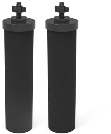 ITEHZTO Lot de 2 filtres à eau noirs de rechange pour filtres à charbon Berkey® BB9-2, compatibles avec le système de filtre à eau Berkey® Gravity