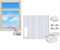 Kit di Scorrimento per finestre Elastiche, Universale per Aria condizionata Portatile, PVC, 1 unità, Bianco Avorio
