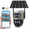4G LTE Solar-Überwachungskamera für den Außenbereich, kabellos, 4 K Wildkamera mit SIM & Speicherkarte 64 GB, 355° PTZ, PIR-Bewegungserkennung, Nachtsicht, 2-Wege-Audio, IP66