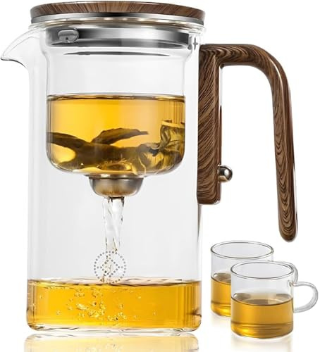 CFGYHN Enchantea - Tetera Harmony, infusor de té artesanal, tetera mágica con colador - 520 ml, 2 tazas