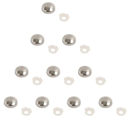 Lot de 10 cache-vis chromés en plastique de 15 mm pour vis de fixation de 6 g et 8 g, compatibles avec les vis de 3,5 à 4 mm