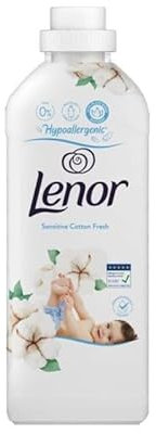 12er Pack - Lenor Weichspüler - Hypoallergen – Sensitive Cotton Fresh – 37 Wäschen / 925ml