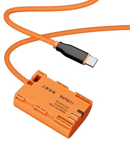 Type C To LPE6 False Battery Live Streaming And Video Photography Simulation Battery For 80D 70D 60D 90D 5DIV