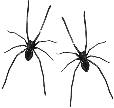 Lyreh 2pcs Realistic Spider Magnets, 3D Spider Fridge Magnets Halloween Funny Prank Gifts for Refrigerator Door Whiteboard Kitchen