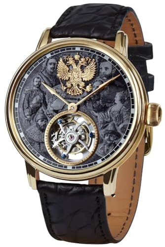 Poljot-International Herren-Armbanduhr Tourbillon Dynasty Schwarz/Goldfarben