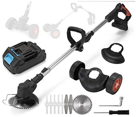 Taille-haie Electrique, Tondeuse à Gazon électrique Domestique Tondeuse à Gazon Rechargeable sans Fil Débroussailleuse électrique Professionnelle Outil et équipement de Jardinage