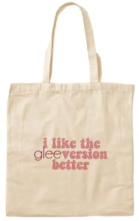 JWPPPATD Ich mag die Glee-Version besser, Baumwolle, Kds-Canvas-Tasche, Unisex-Handtasche, Stoff, Damen- Einkaufstasche, modisch, bedruckt, lässig