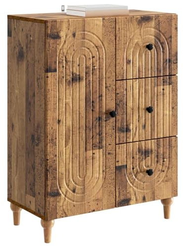 vidaXL Sideboard Altholz 66 x 34,5 x 90 cm Holzwerkstoff, Wohnzimmer, modernes rechteckiges Sideboard, viel Stauraum, praktisches Möbel für Minimalisten