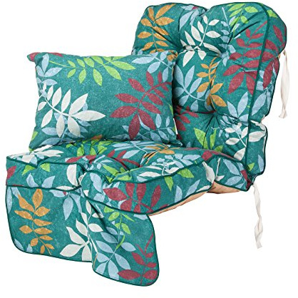 Alfresia Classic Swing Seat Replacement Cushion with Scatter Cushion | Shredded foam filling with matching buttons and complementary piping