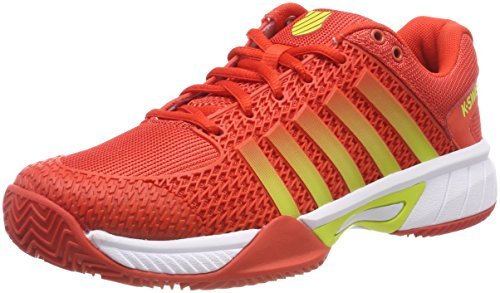 K-Swiss Performance KS TFW Express Light HB, Women’s Tennis Shoes, Red (Fiesta/White/Neon Citron 50), 7.5 (41.5 EU)