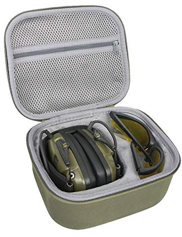 co2CREA Hartschalen-Reiseetui, Ersatz für Howard Leight Impact Sport OD elektrische Ohrenschützer für Genesis Sharp-Shooter Schutzbrillen