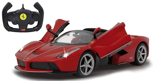 JAMARA 405150 - Ferrari LaFerrari Aperta 1:14 27MHz Driftmodus - Türen öffnen, offiziell lizenziert, ca 1 Std Fahrzeit, ca. 11 Kmh, LED Licht, perfekt nachgebildete Details