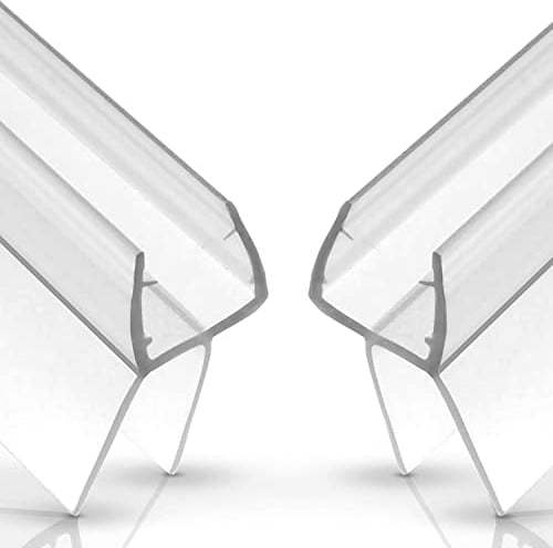 BOGO BALDER x2 100 cm Goma de Mampara de Ducha Universal - Transparente Protector Antisalpicaduras para Mampara de Ducha y de Bañera de 6, 7 y 8 mm - Sellado de Ducha Fácil de Cortar