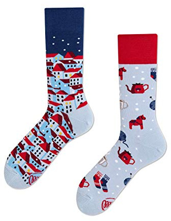 Many Mornings Unisex Hygge Mismatched Socken