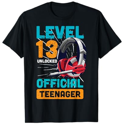 Official Teenager 13th Birthday Gift Level 13 Unlocked boys T-Shirt