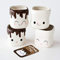 Marshmallow Mugs Cute Coffee Cups Hot Chocolate Milk Cups Ceramic Coffee Cup Smile Expression Set of 4