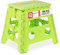 Relaxdays Klapphocker faltbar, Camping Hocker, Kinder Badhocker, bis 150 kg, Kunststoff, HxBxT: 30 x 37 x 29 cm, grün