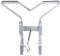 DICN Universal V-Shaped Aluminium Ladder Standoff Bracket, Non-Slip, Silver