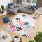 TAPISO Toscana Teppich Bedruckter Teppich Bunt Karomuster Marokkanisch Quadrate Waschbar rutschfest Wohnzimmer Schlafzimmer Büro Modern Design 140 x 200 cm