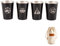 Juego de 4 vasos de whisky, vaso aislado de acero inoxidable, vaso de cerveza apilable, vaso pequeño de metal, vaso de doble pared aislado al vacío, vasos para beber para niños y adultos(Negro)