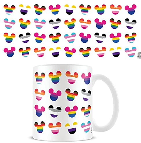 Disney Pride Tasse à café en céramique avec coffret cadeau Motif Mickey Mouse 325 ml