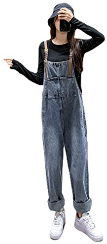 ACMEDE Maternité Vêtements Été Enceinte Barboteuses - Femmes Combinaisons Décontractée Pantalon Ample Salopette Grossesse Combishorts,Salopette Jeans Femme Grande Taille M-XXL, 40-80KG