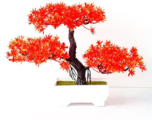 Künstlicher Bonsai-Baum, künstliche Pflanze im Topf, künstliche Bonsai-Pflanze, Heimdekoration für Büro, Hof, Desktop