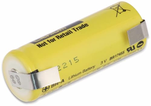 PANASONIC Lithium-Batterie BR-A, mit U-Lötfahne, 3 V-, 1800 mAh