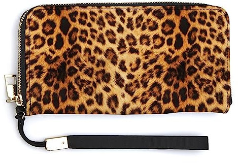 Melbrakin Damen-Geldbörsen, große Kapazität, Reißverschluss, Handtaschen-Geldbörse für Mädchen, Damen, kompatibel mit Wild Animal Cheetah Leopard Print Wallet