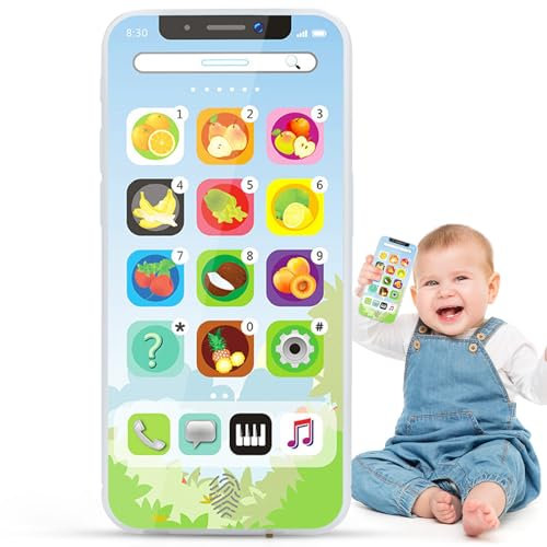 Kids Phone Toys for 1 Year old Boys,Baby Phone Toys 12-18 Months,Fake Phone for Toddler Age 1-2,12-18 Months Boys Girls Birthday Present
