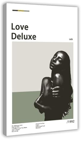 Sade Adus Sängerposter (2) Leinwand-Poster, Wandkunst, Dekordruck, Bild, Gemälde für Wohnzimmer, Schlafzimmer, Dekoration, Rahmenstil, 40 x 60 cm