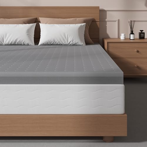 Sleepmax Firm Mattress Topper TXL Size 4 Inch - Memory Foam Mattress Topper - Bamboo Charcoal Infusion - Ventilated - High Density Foam Bed Topper