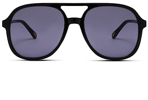 Pro Acme Retro Square Polarisiert Sonnenbrille für Damen Herren 70er Jahre Vintage Double Bridge Sonnenbrille UV400 Schutz