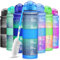 ZORRI Gourde de sport de 1 l - Tritan sans BPA - 1 l - Anti-fuite - Pour vélo, camping, yoga, gym, enfants, boissons gazeuses