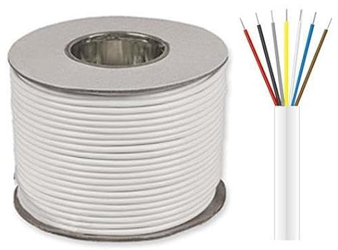 0.75mm 7 Core Flex 3187Y Round Flexible Cable White ***SOLD PER METRE***