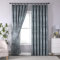 BQC Pencil Pleat Curtains for Living Room Bedroom Jacquard Fully Lined Readymade Virginia Pair Panels with 2 Free Tie Backs (W 66'' x L 90'', Silver)