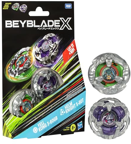 Beyblade X Yell Kong 3-60GB and Helm Knight 5-80T Kreisel Dual Pack, Set