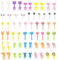 LSRVNM 60 PCS Plastic Animal Fruit Fork, Cartoon Food Toothpick for Kids, Mini Animal Food Fruit Forks, Cute Food Picks for Dessert Party Bento Lunch Box Accessories