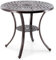 GOPLUS Table Jardin Exterieur Ronde Φ79 x 71 cm en Fonte d'Aluminium, Table Balcon Salle Manger avec Trou Parasol, Résistante aux Intempéries, Charge 70KG