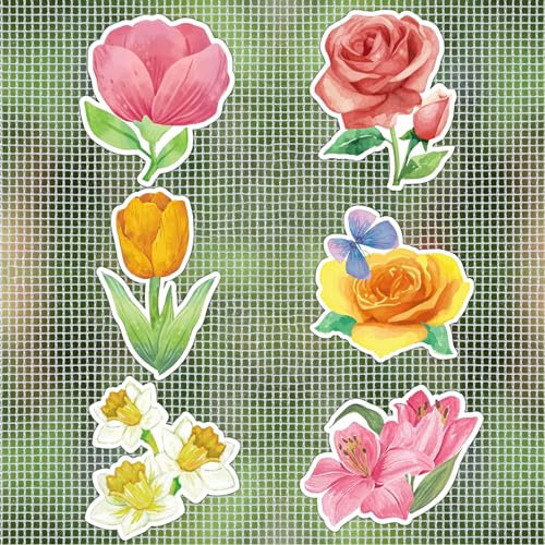 MWOOT 6 Paia Fiori Zanzariera Magnetica Salvaguardia, Tulip Screen Door Magnets Crashing Tip Zanzariera Porta Finestra Magnetica, Adesivi per Frigorifero Magneti per Zanzariere Regalo per Women