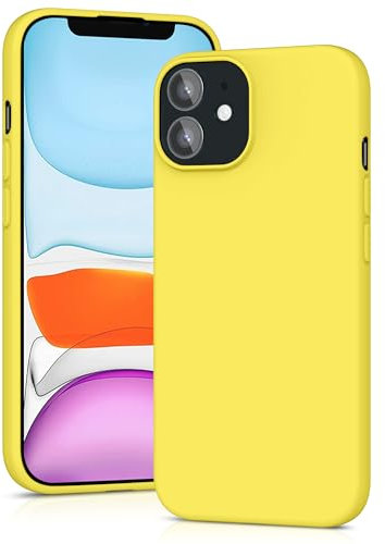 YATWIN Silicone Case for iPhone 11, Soft-Touch, Shockproof, DustProof, Antiskid Full Body Armour Phone Cover for Apple iPhone 11 - Yellow