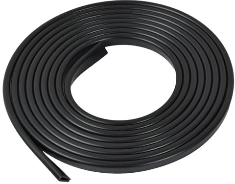 Burlete Puerta Entrada, 3m Perfil de Protección de Bordes, Junta Goma Ventana Aluminio, Protección de Bordes en Forma de U de Goma, para Coches, Electrodomésticos, Puertas de Cristal, Negro