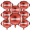 8 Stück Braun American Football Folienballons, Fussball Luftballon, Rugby Fußball Thema Party Ballon Deko für Kinder Geburtstag Party Deko, Geburtstagsfeiern, Fußballspiele, Sportdekorationen