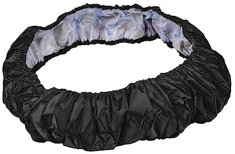 BRIGHTFUFU Trampolin-schutzhülle Durchmesser Rund Ersatz-trampolinabdeckung Schwarz Mit Stoßdämpfendem Polsterrand Kindersicher Hoher Schutzschild Für Outdoor-Trampoline