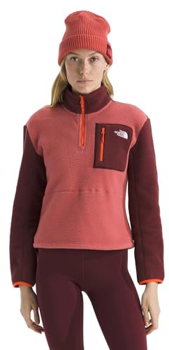 The North Face Damen Yumiori 1/4 Zip Sweatshirt, Mars Dust/Sumac/Solar F, L