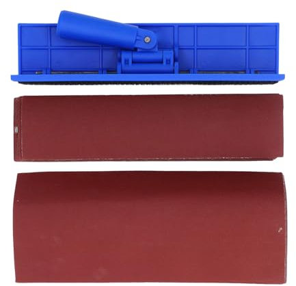 10 Pack Sandpapier mit Trockenbau-Schleifpapier Halter, Selbst Klebende Schleif Platten für Holz Möbel Veredelung Glas Metalls Chleifen