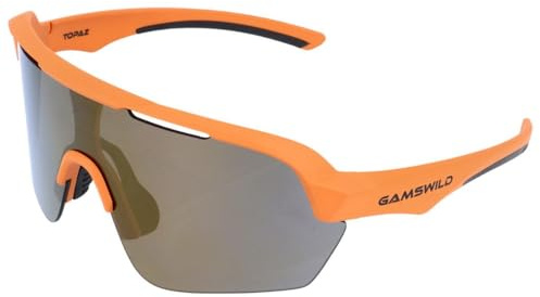 Gamswild WS7138 Fahrradbrille - Sonnenbrille - schnelle Rennradbrille - bruchsichere Polycarbonatgläser mit 100% UV400 Schutz – 32 g