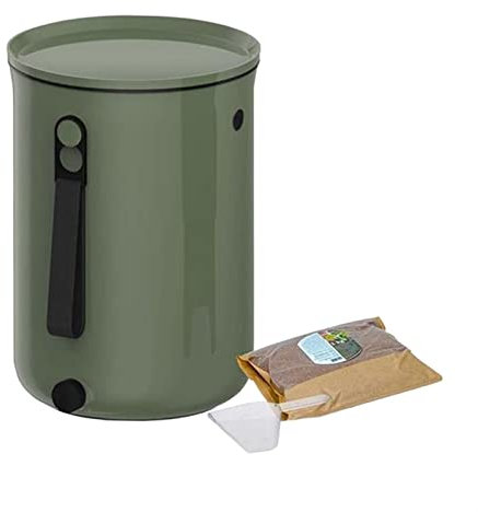 Composteur électrique Poubelle à compost d'intérieur Petit composteur, seau à compost avec couvercle scellé et robinet, système de compostage de poubelle de comptoir de cuisine, poubelle de recyclage